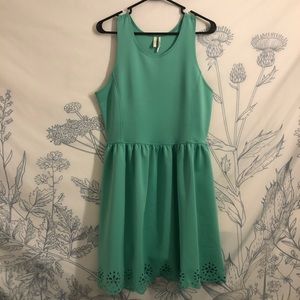 Nordstrom’s teal dress